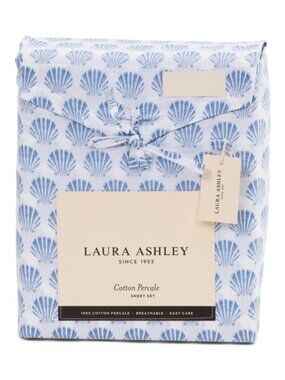 LAURA ASHLEY Cotton Scallop Sheet Set